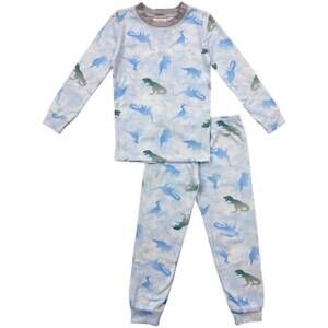NEW ESME boys' dino world long sleeve pajama set in blue